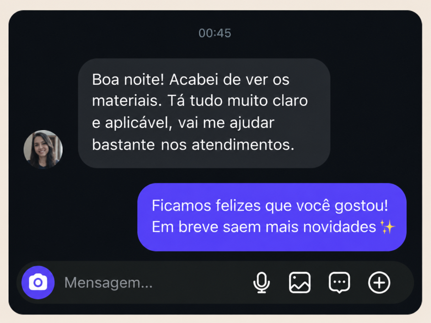 Depoimento de cliente sobre os protocolos